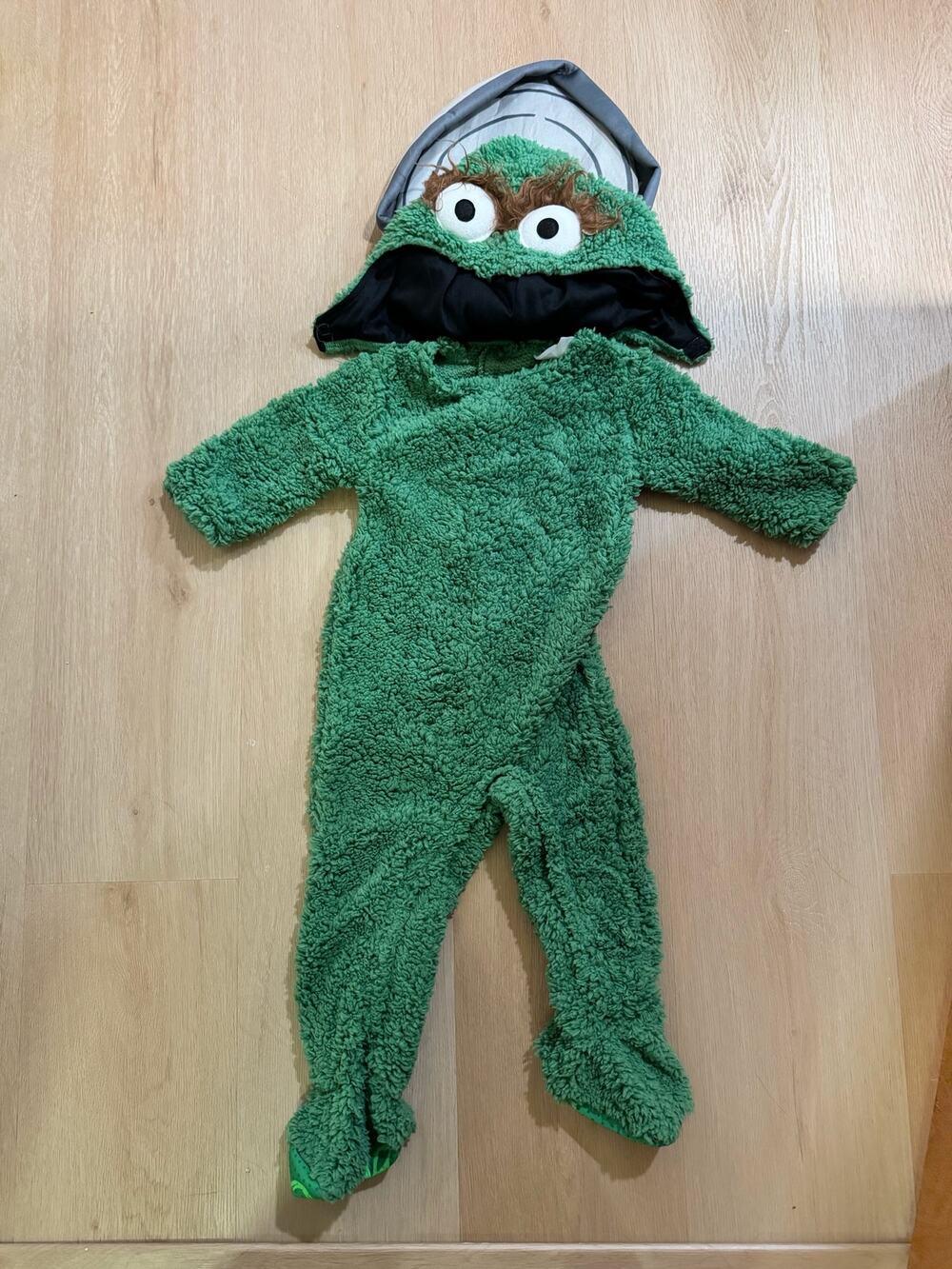 Sesame Street Oscar the Grouch Baby Halloween Costume Jumpsuit 12-18M